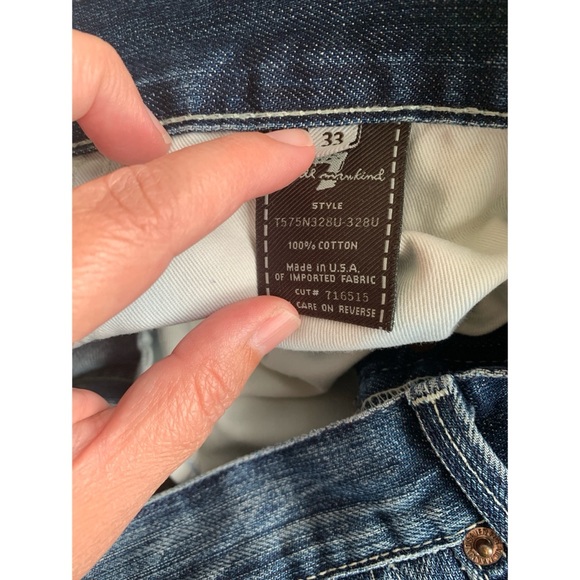 7 For All Mankind Slouchy Straight Leg Jeans Women’s Size 33 - Picture 5 of 8